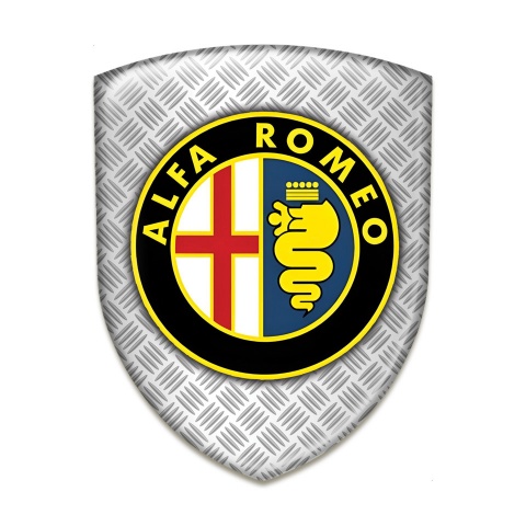 Alfa Romeo 3D Gel Emblem Mesh Effect base Yellow Logo Motive 