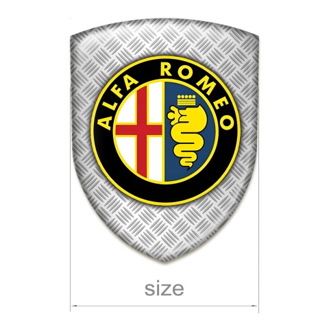 Alfa Romeo 3D Gel Emblem Mesh Effect base Yellow Logo Motive 