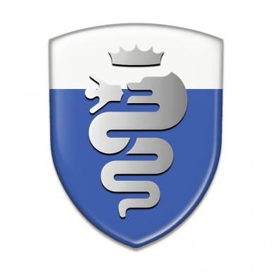 Alfa Romeo Tuning Badge Blue White Base Retro Logo 