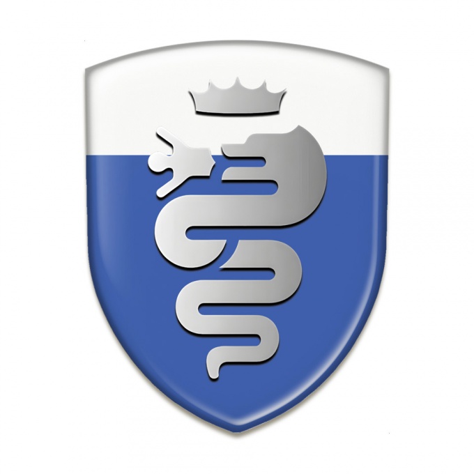 Alfa Romeo Tuning Badge Blue White Base Retro Logo 