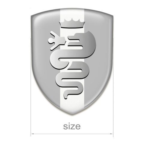 Alfa Romeo Silicone Car Decal Badge Grey with White tape grey Logo 