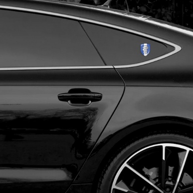 Alfa Romeo Silicone Shield Blue with White Tape Grey Logo 