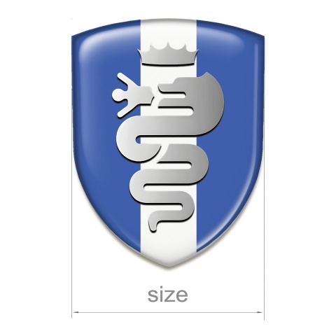 Alfa Romeo Silicone Shield Blue with White Tape Grey Logo 