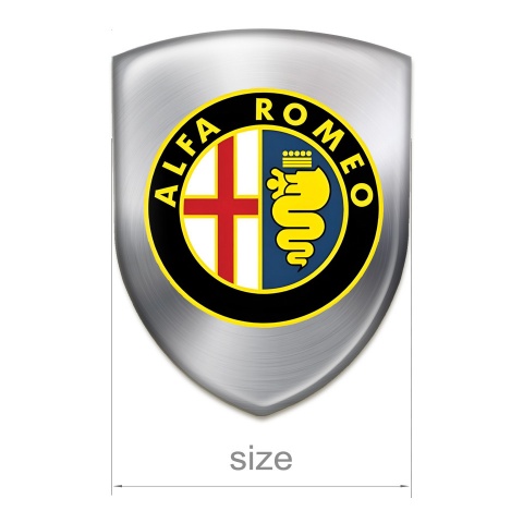 Alfa Romeo Emblem Badge Logo Premium Quality Silver Design 