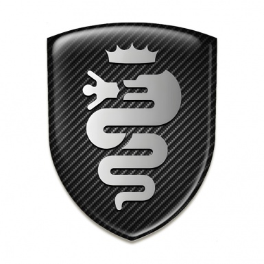 Alfa Romeo Car Interior Badge Black carbon Design Old Logo Style 