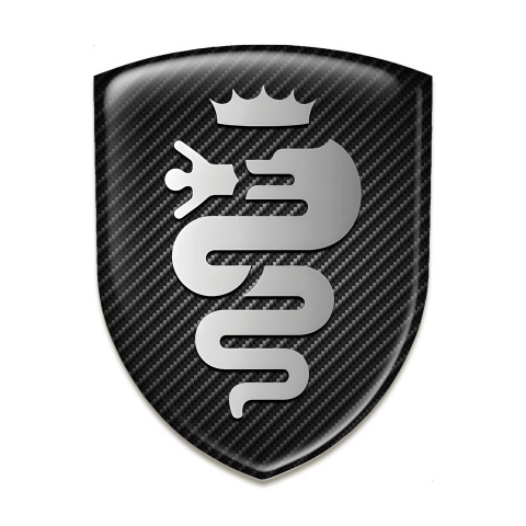 Alfa Romeo Car Interior Badge Black carbon Design Old Logo Style 