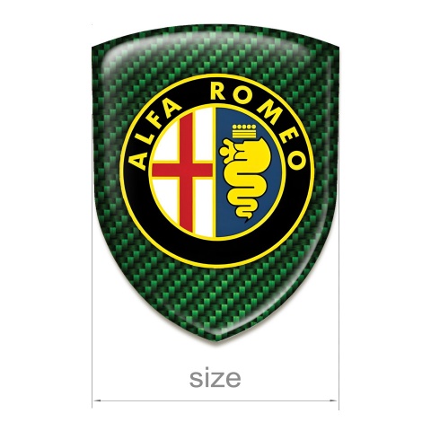 Alfa Romeo Silicone Shield Green Carbon Base Classic logo 