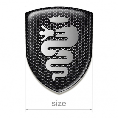 Alfa Romeo Self Adhesive Emblem Logo Perforated Steel design Old Style logo 