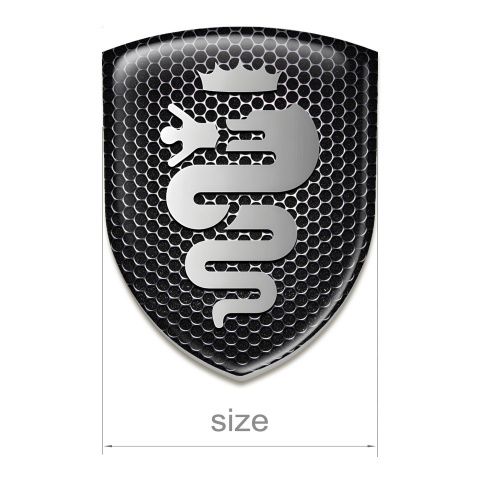Alfa Romeo Self Adhesive Emblem Logo Perforated Steel design Old Style logo 