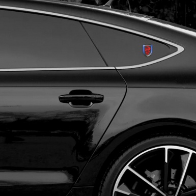 Alfa Romeo Self Adhesive Car logo Emblem Blue Warp Red Retro Logo 