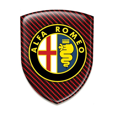 Alfa Romeo Silicone Shield Red Carbon Classic Logo 