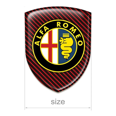 Alfa Romeo Silicone Shield Red Carbon Classic Logo 