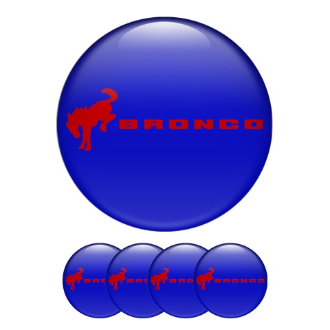 Ford Bronco Emblem for Wheel Center Caps Navy Red logo