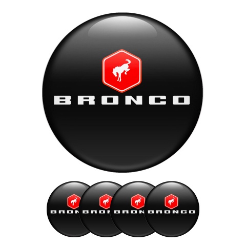 Ford Bronco Emblem for Wheel Center Caps Black