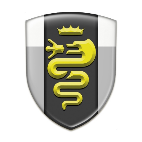 Alfa Romeo Silicone Shield Grey White Design Yellow Logo 