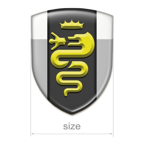 Alfa Romeo Silicone Shield Grey White Design Yellow Logo 