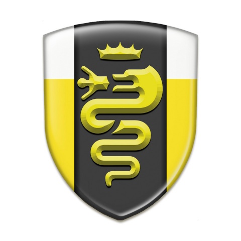 Alfa Romeo Auto Emblem Yellow White Design Yellow Logo 