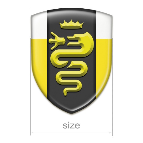 Alfa Romeo Auto Emblem Yellow White Design Yellow Logo 