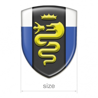 Alfa Romeo Emblem Badge Logo Blue White Design Yellow Logo 