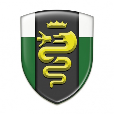 Alfa Romeo Domed Emblem Green White Design Yellow logo 