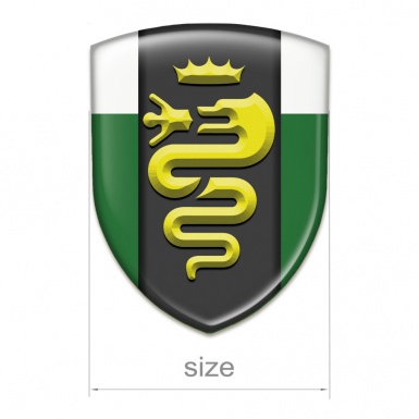 Alfa Romeo Domed Emblem Green White Design Yellow logo 