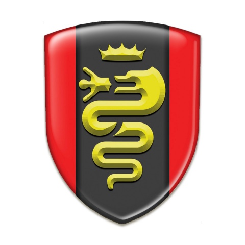 Alfa Romeo Emblem Exterior Red Design Yellow Logo 