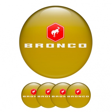 Ford Bronco Emblem for Wheel Center Caps Yellow