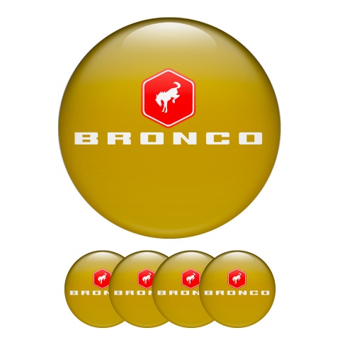 Ford Bronco Emblem for Wheel Center Caps Yellow