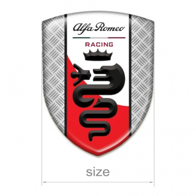 Alfa Romeo Silicone Car Decal Badge Mesh Effect Style 