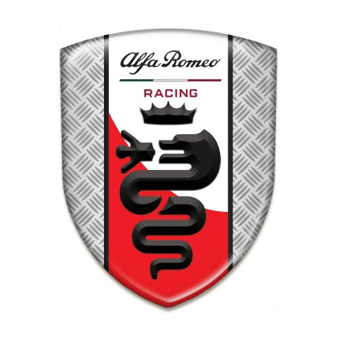 Alfa Romeo Silicone Car Decal Badge Mesh Effect Style 