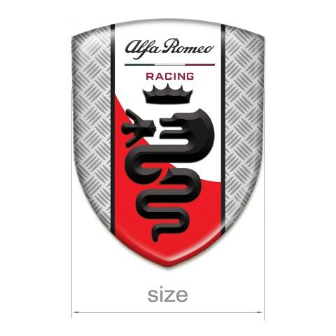 Alfa Romeo Silicone Car Decal Badge Mesh Effect Style 