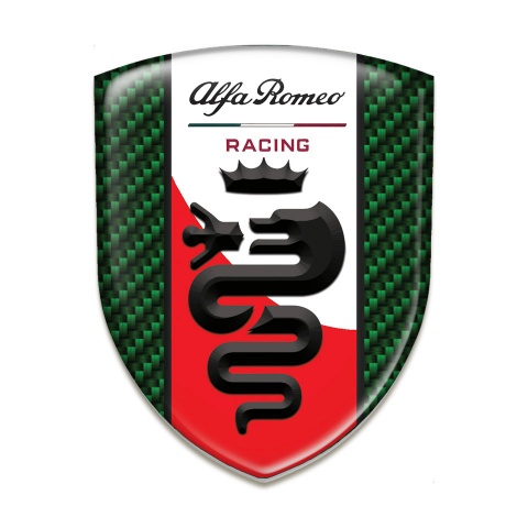 Alfa Romeo Auto Emblem Stylish Green Carbon Style 