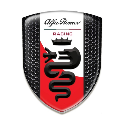 Alfa Romeo Self Adhesive Emblem Logo Perforated Steel Style 