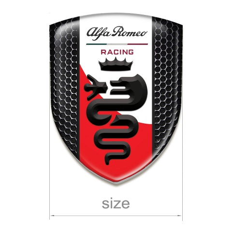 Alfa Romeo Self Adhesive Emblem Logo Perforated Steel Style 