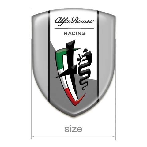 Alfa Romeo Tuning Badge  Gray Background Racing Edition 