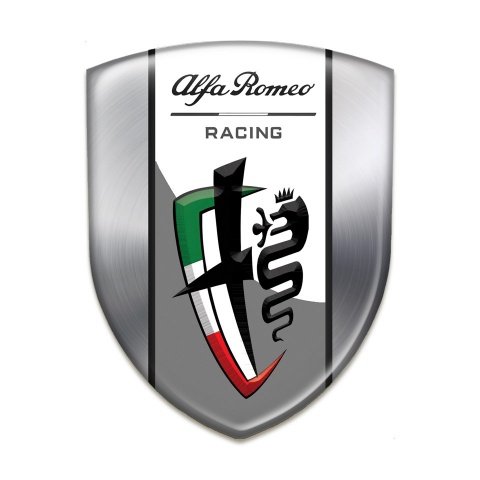Alfa Romeo Tuning Badge  Silver Edition New Logo Style 