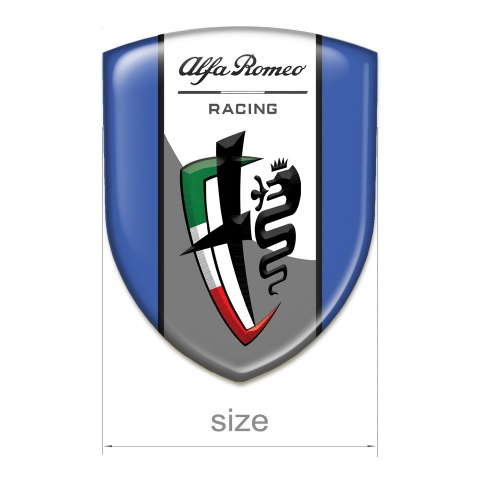Alfa Romeo Self Adhesive Car logo Emblem Blue edition New Logo Style 
