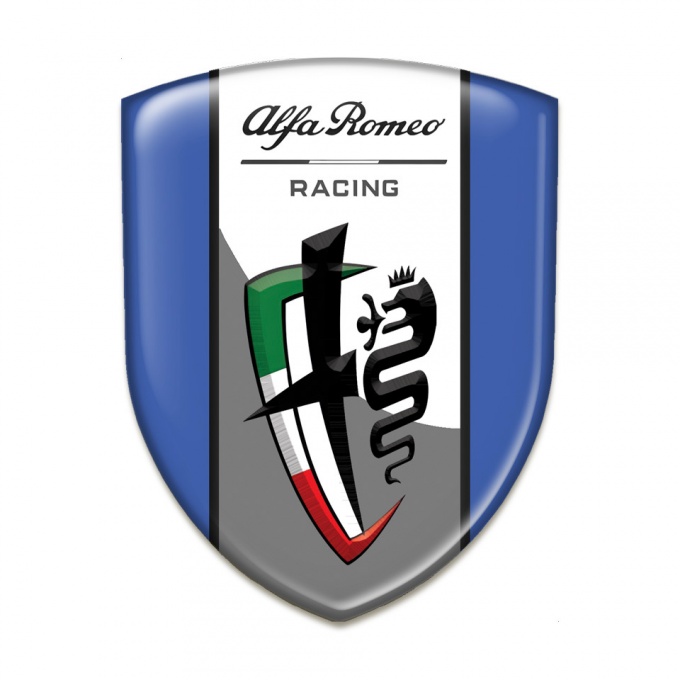 Alfa Romeo Self Adhesive Car logo Emblem Blue edition New Logo Style 