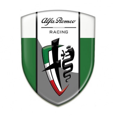 Alfa Romeo Auto Emblem Green White Edition Racing Style 