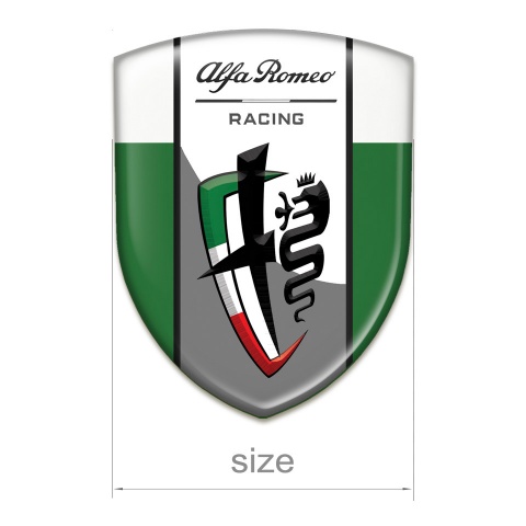 Alfa Romeo Auto Emblem Green White Edition Racing Style 