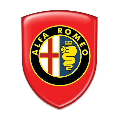 Alfa Romeo Emblem Badge Logo Red Base Classic Logo 