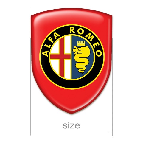 Alfa Romeo Emblem Badge Logo Red Base Classic Logo 