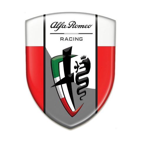 Alfa Romeo Resin Sticker Reed White Edition Racing style 