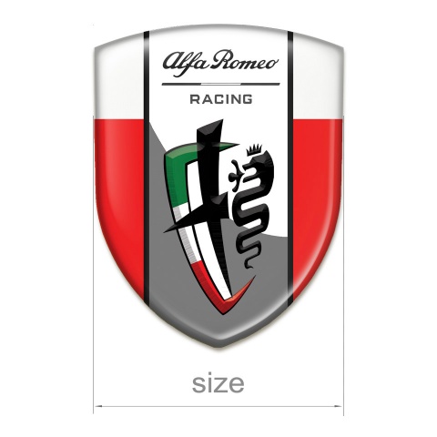 Alfa Romeo Resin Sticker Reed White Edition Racing style 