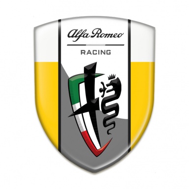 Alfa Romeo Emblem Exterior Yellow White Edition New Logo Style 