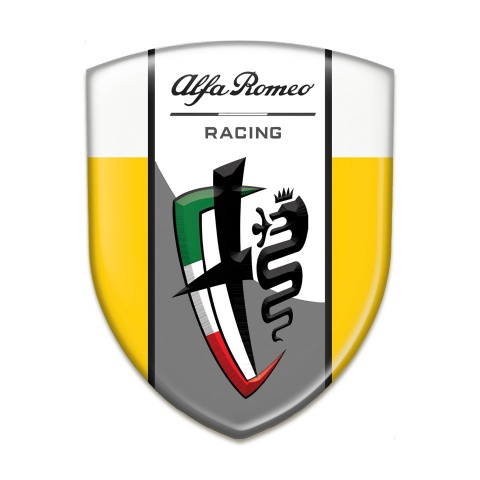 Alfa Romeo Emblem Exterior Yellow White Edition New Logo Style 