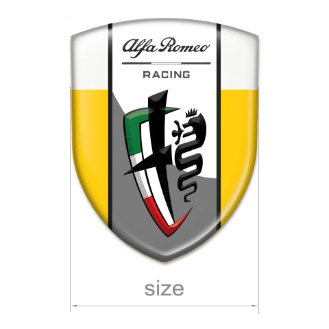 Alfa Romeo Emblem Exterior Yellow White Edition New Logo Style 