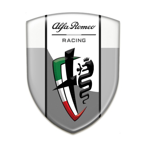 Alfa Romeo Car Accessories Badge Gray White Edition New Logo 