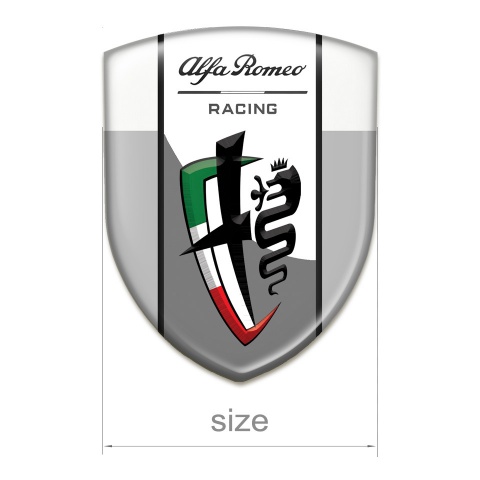 Alfa Romeo Car Accessories Badge Gray White Edition New Logo 