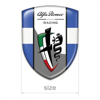 Alfa Romeo Silicone Shield Blue with White Ribbon Version 